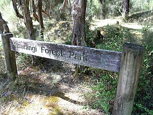 Aorangi Forest Park sign