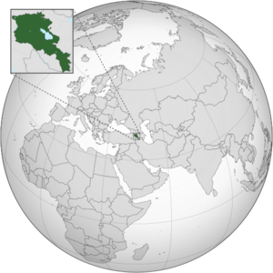 Armenia (orthographic projection)