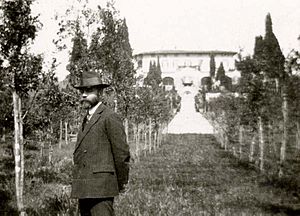 Bernard Berenson in the gardens of Villa I Tatti