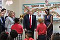 Betsy DeVos and Donald Trump visit Saint Andrew's Catholic School, March 2017
