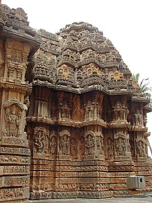 Chennakeshava Temple at Aralaguppe(stellate shrine wall)
