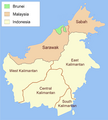Control of the island of Borneo