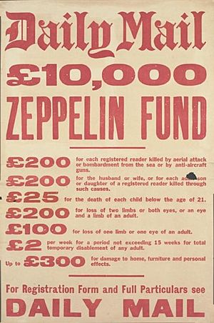 Daily Mail Zeppelin Fund WWI