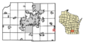 Dane County Wisconsin Incorporated and Unincorporated areas Rockdale Highlighted