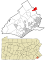 Delaware County Pennsylvania incorporated and unincorporated areas Ardmore highlighted