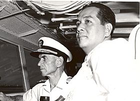 Diosdado Macapagal USS Oklahoma City 1962