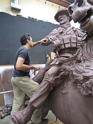 Douwe Blumberg working special forces sculpture