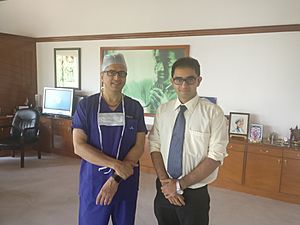 Dr Edmond Fernandes and Dr Devi Shetty in Bengaluru