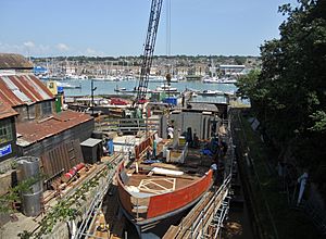 Dry dock at Arctic Road, Cowes, Isle of Wight