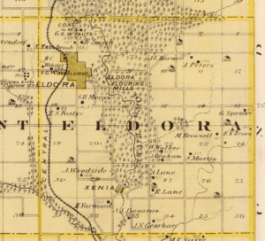 Eldora Township with Eldora, Iowa, and Xenia, Iowa -1875