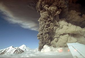 Eruption column from Crater Peak vent