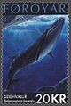 Faroe stamp 403 sei whale (Balaenoptera borealis)