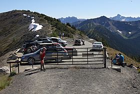 Gated road to Slate Peak