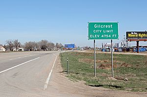 Entering Gilcrest from the south on U.S. Route 85.