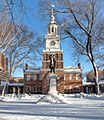 Independence Hall, with John Barry statue, Philadelphia