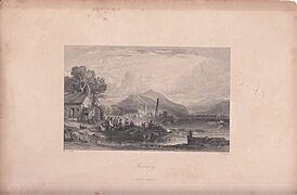 Inveraray 1844 Cadell Print Waverley Novels Book Illustration Print Plate