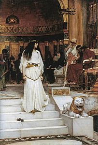 John William Waterhouse-Mariamne Leaving the Judgement Seat of Herod-1887