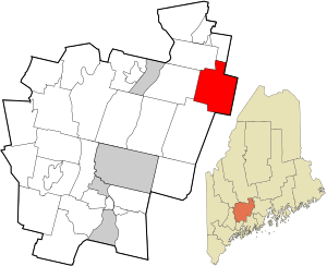 Location in Kennebec County and the state of Maine.
