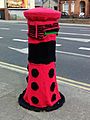 Knitted Dalek pillar box