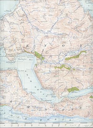 Loch Nevisand surroundings map 1947
