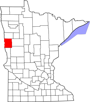Map of Minnesota highlighting Clay County