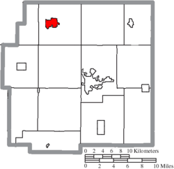 Location of Carey in Wyandot County