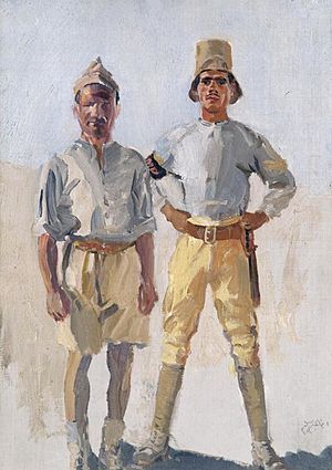 Military Policemen in Palestine, c.1918 Art.IWMART6224