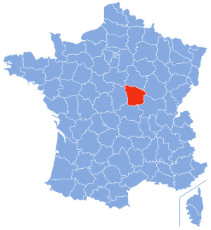 Location of Nièvre in France
