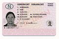 Norway driving licence front