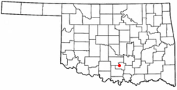 Location of Davis, Oklahoma
