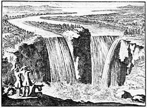 PSM V49 D014 View of niagara falls by father hennepin