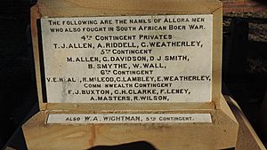 Plaque, Boer War Memorial, Allora, 2015 03