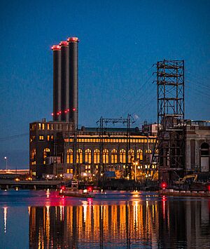 Power Station at night (cropped)