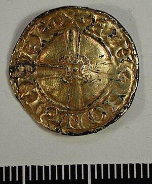 Reverse of Anglo-Saxon coin brooch