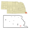 Richardson County Nebraska Incorporated and Unincorporated areas Preston Highlighted