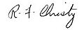 Robert F. Christy signature