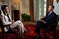Robin Roberts interviewing Barack Obama