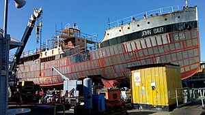 SS John Oxley under restoration in Sydney Australia in July 2018.jpg