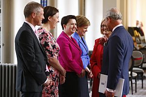 Scottish party leaders with Prince Charles