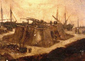 Siege of La Rochelle construction of a Royal fort