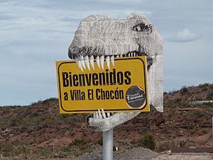 Sign at the entrance of Villa el Chocón