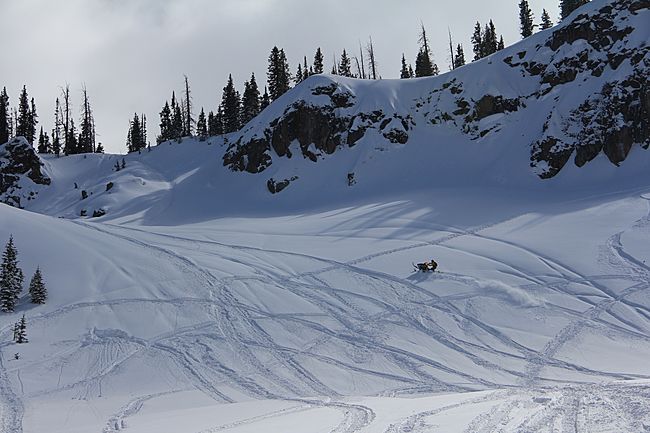 Rabbit Ears Pass offers one of the best places to snowmobile in all of Northwest Colorado