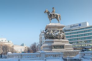 Sofia winter (Tsar Liberator Monument, sculptor Arnoldo Zocchi) - panoramio