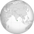 Sri Lanka (orthographic projection)