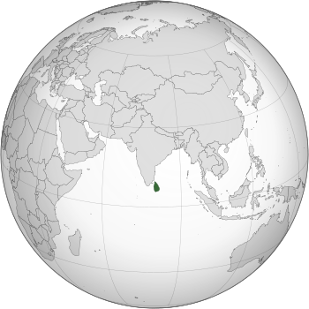 Location of Sri Lanka