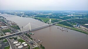 Stan Musial Veterans Memorial Bridge Aerial