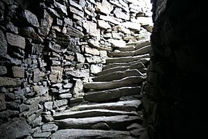 Steps Inside the Broch, Dun Charlabhaigh - geograph.org.uk - 567997
