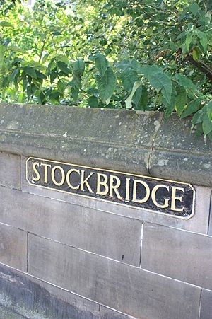Stockbridge road sign, Edinburgh