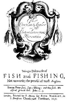 The Compleat Angler, by Izaak Walton (1653) (title page)