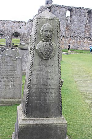 The grave of Allan Robertson, St Andrews Cathedral churchyard